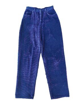 Jones Jeans Blue Corduroy 98% Cotton Stretchy Five Pockets Highwaiste Jeans Sz 8